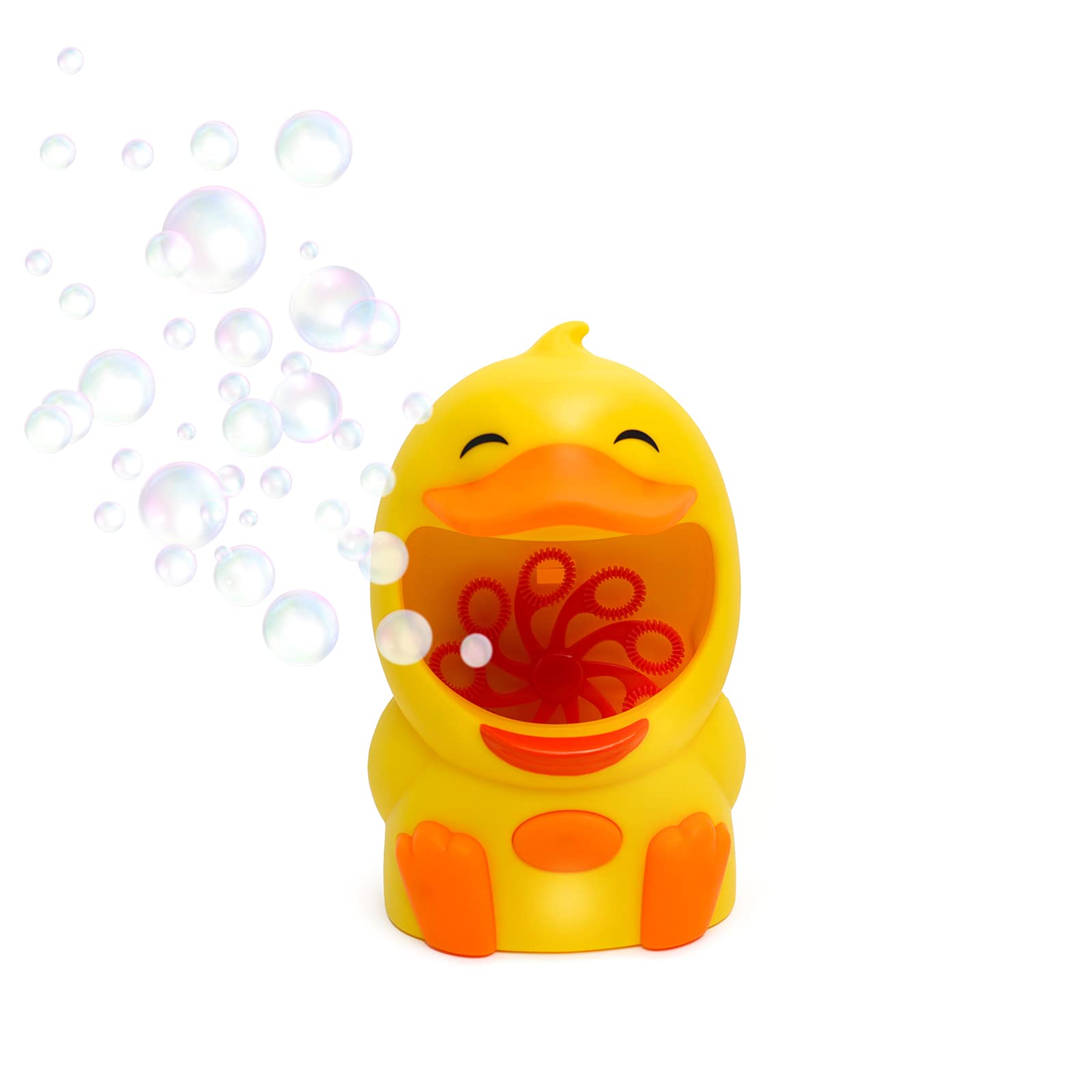 Banana Duck Bubble Blower - Rechargeable Bubble Machine for Kids, Outdoor Play, Birthday Parties & Classroom Activities - Includes Bubble Solution - Fun Summer Toy for Toddlers & Children