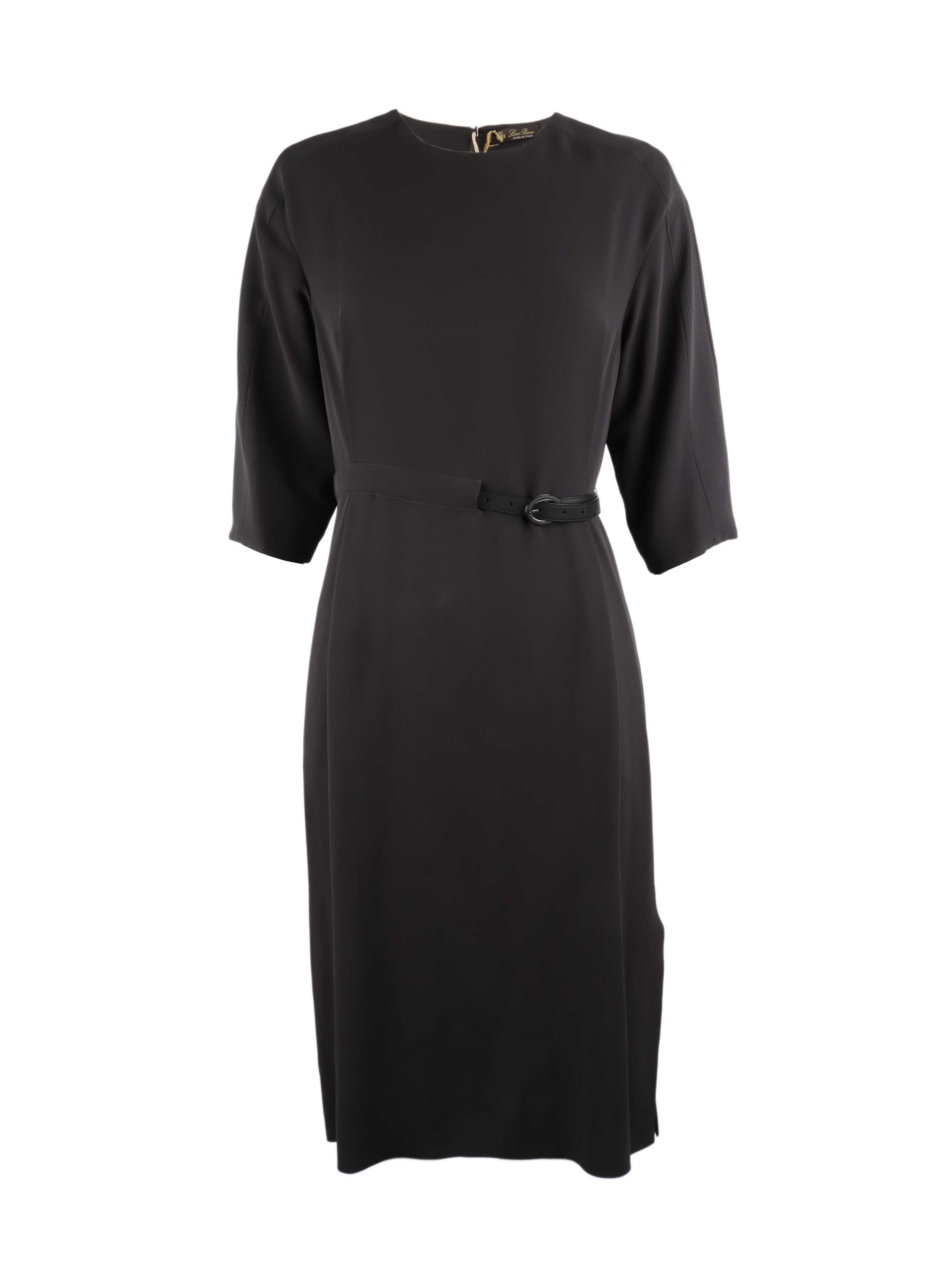 Loro Piana Black Silk Dress for Women | Elegant & Luxurious Evening Gown | Perfect for Weddings, Parties & Special Occasions