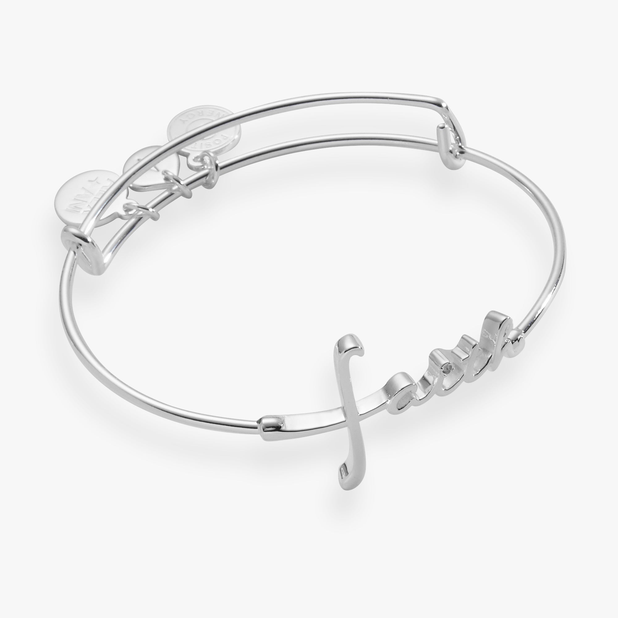 Faith In Line Bracelet - Inspirational Christian Jewelry for Women, Stainless Steel Adjustable Bracelet with Cross Charm - Perfect for Daily Wear, Gifts & Church Events