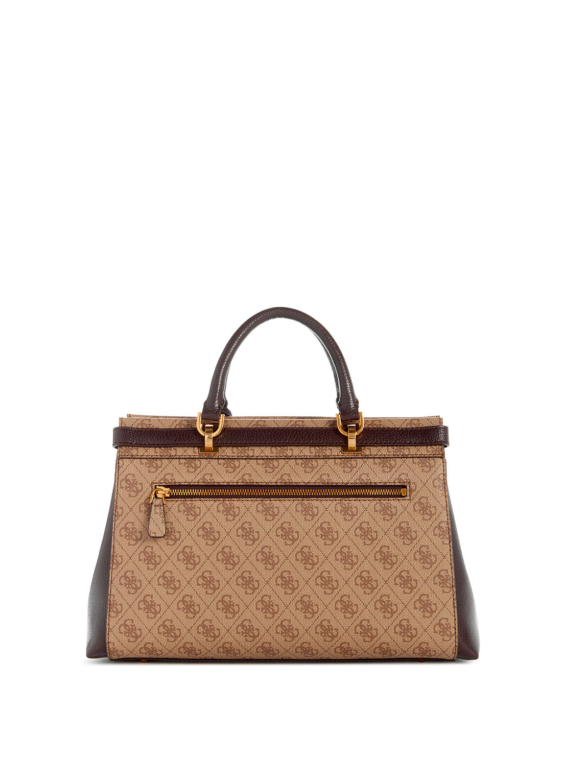 Brown Latte Logo Sestri Luxury Satchel Bag for Women - Premium Leather Shoulder Bag - Fashionable Work Bag & Everyday Purse for Office, Travel & Shopping