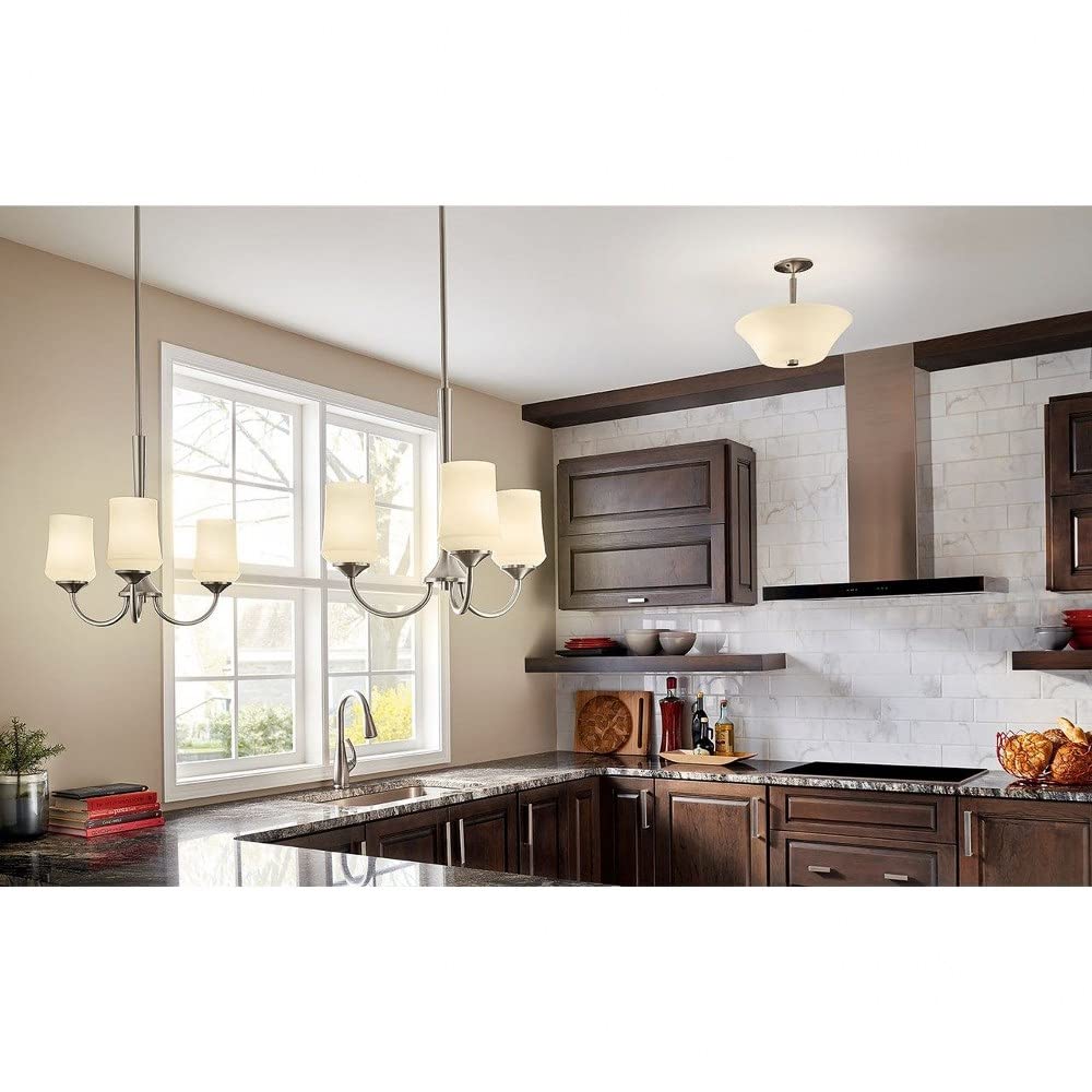 Kichler 43664OZ 3-Light Old Bronze Chandelier - Elegant Dining Room & Foyer Lighting Fixture for Home Decor