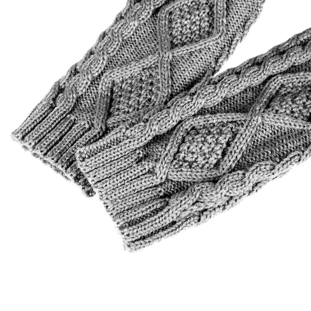 Novawo Women's Winter Arm Warmers - Fingerless Gloves Hand Crochet Knitted for Cold Weather, Outdoor Activities & Fashion Accessories