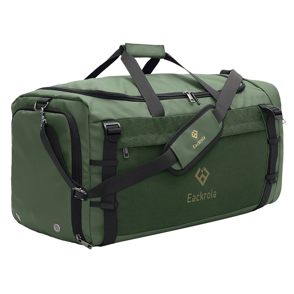Eackrola 65L Large Sports Gym Bag for Men & Women - Lightweight Travel Duffel Bag with Wet Pocket & Shoe Compartment - Perfect for Gym, Travel, Sports & Weekend Getaways