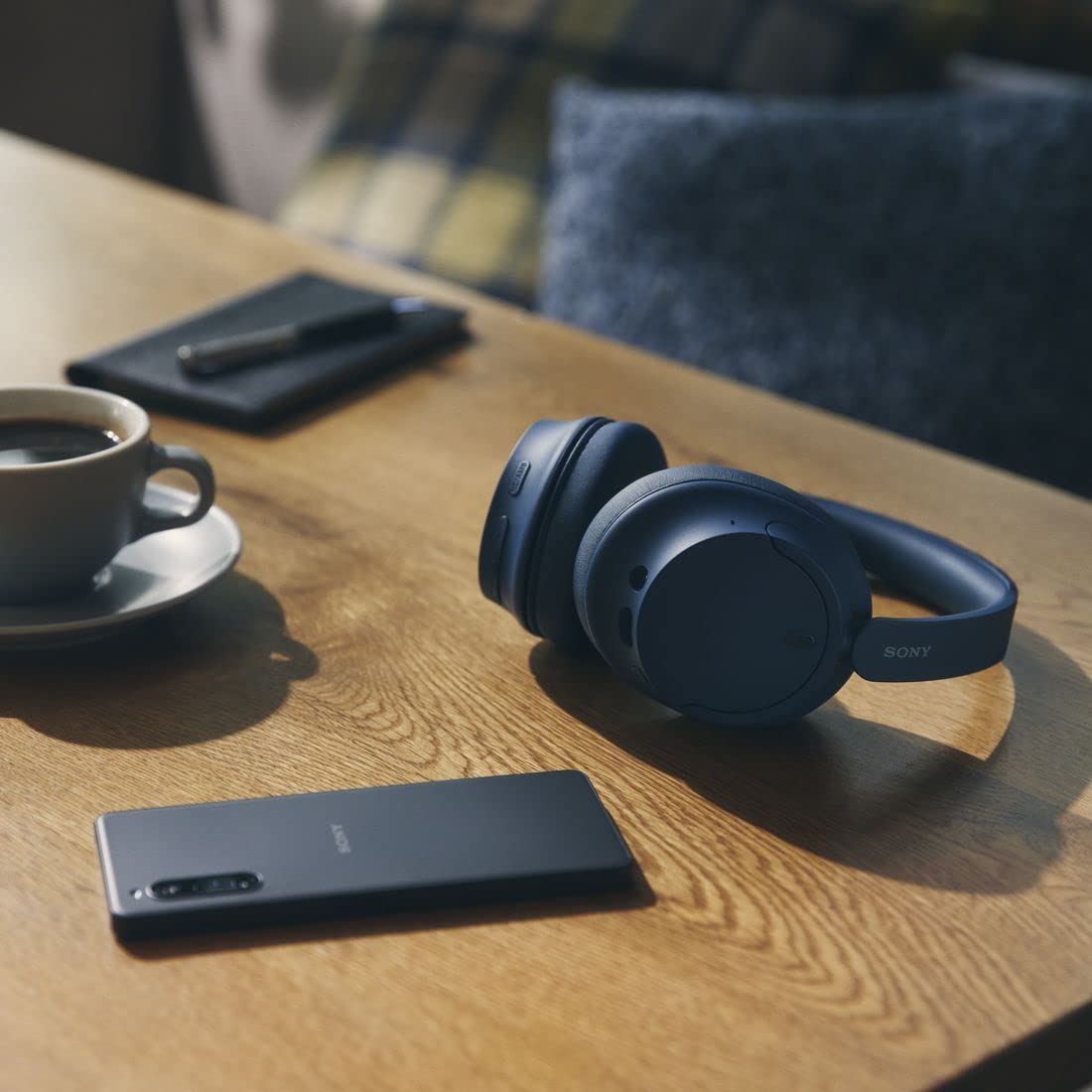 Sony WH-CH720NL Wireless Noise Canceling Bluetooth Headphones with Built-in Mic, 35H Battery & Quick Charge - Navy Blue - Perfect for Travel, Work & Music Lovers