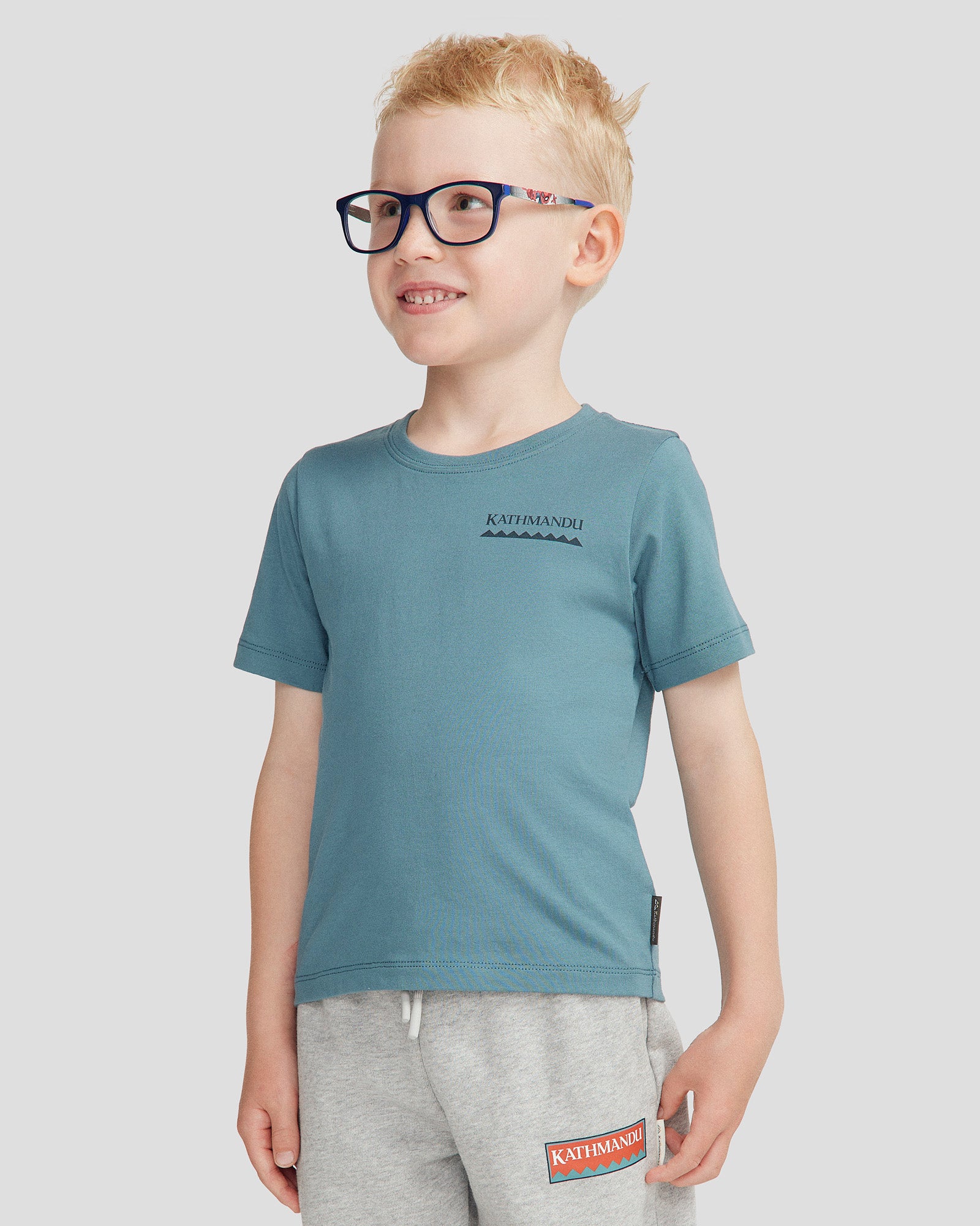 Heritage Organic Cotton Kids T-Shirt - Washed Blue | Soft & Comfortable Tee for Boys & Girls | Perfect for Playdates, School & Everyday Wear