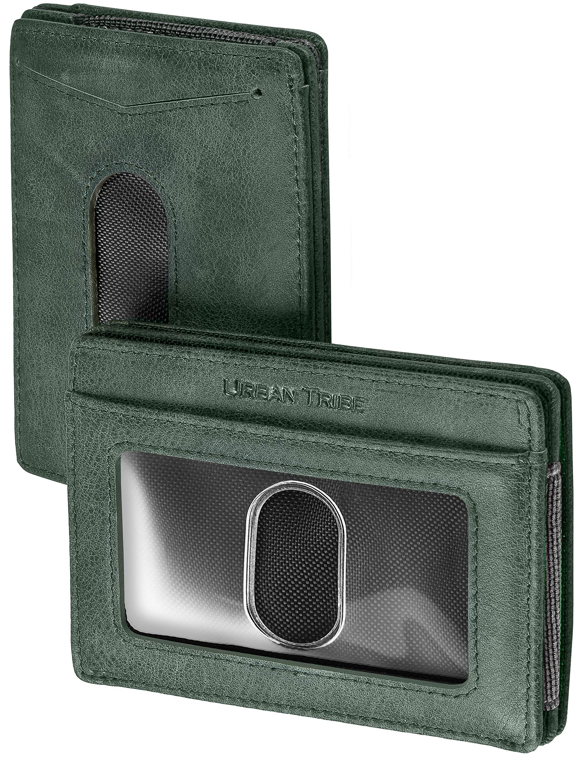 Premium Leather RFID Blocking Wallet - Slim Minimalist Money Clip Card Holder for 10 Cards - Perfect for Travel, Business & Everyday Use