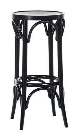 #73 Bentwood Bar Stool by Ton - Black Wooden Counter Height Stool for Kitchen Island & Home Bar - Modern Cafe Style Seating Furniture - Clearance Sale