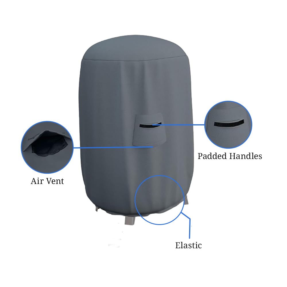 Premium 12 Oz Waterproof BBQ Smoker Cover - UV & Weather Resistant for 22