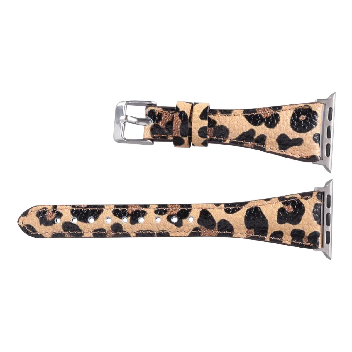 Leopard Print Leather Apple Watch Band - Slim & Stylish Replacement Strap for Women & Men - Perfect for Workouts, Office & Everyday Wear