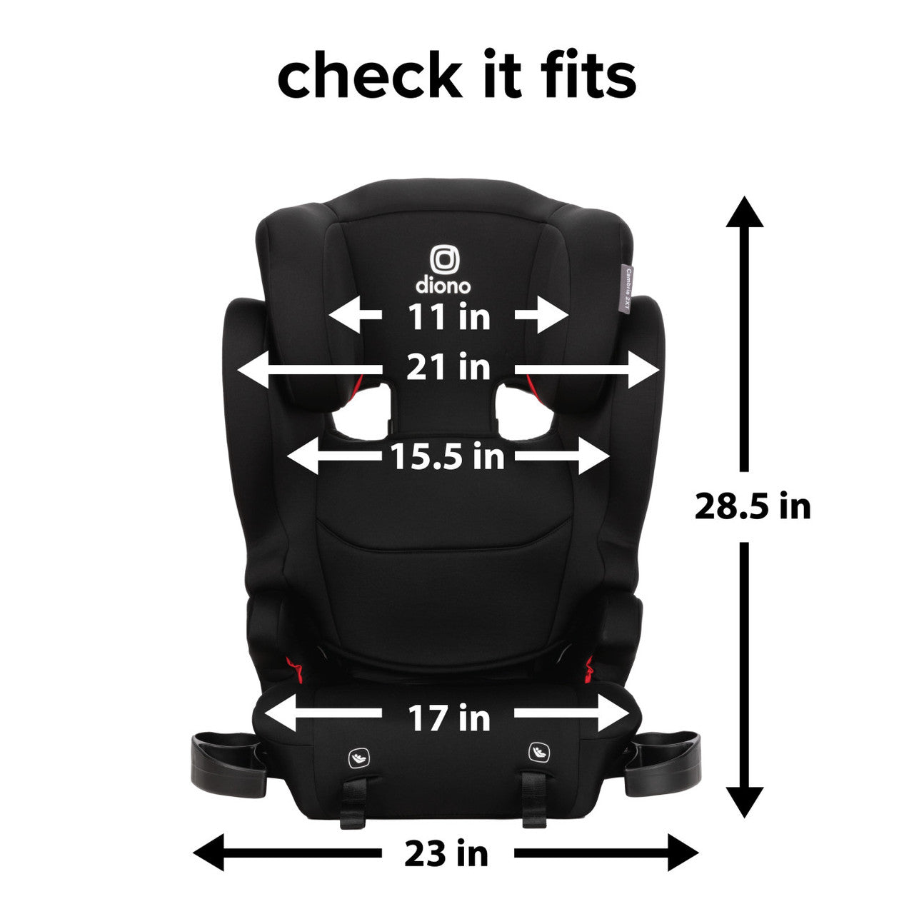 Diono Cambria 2XT Booster Car Seat for Kids - Safe & Comfortable High Back Booster Seat with Side Impact Protection - Perfect for Travel & Everyday Use
