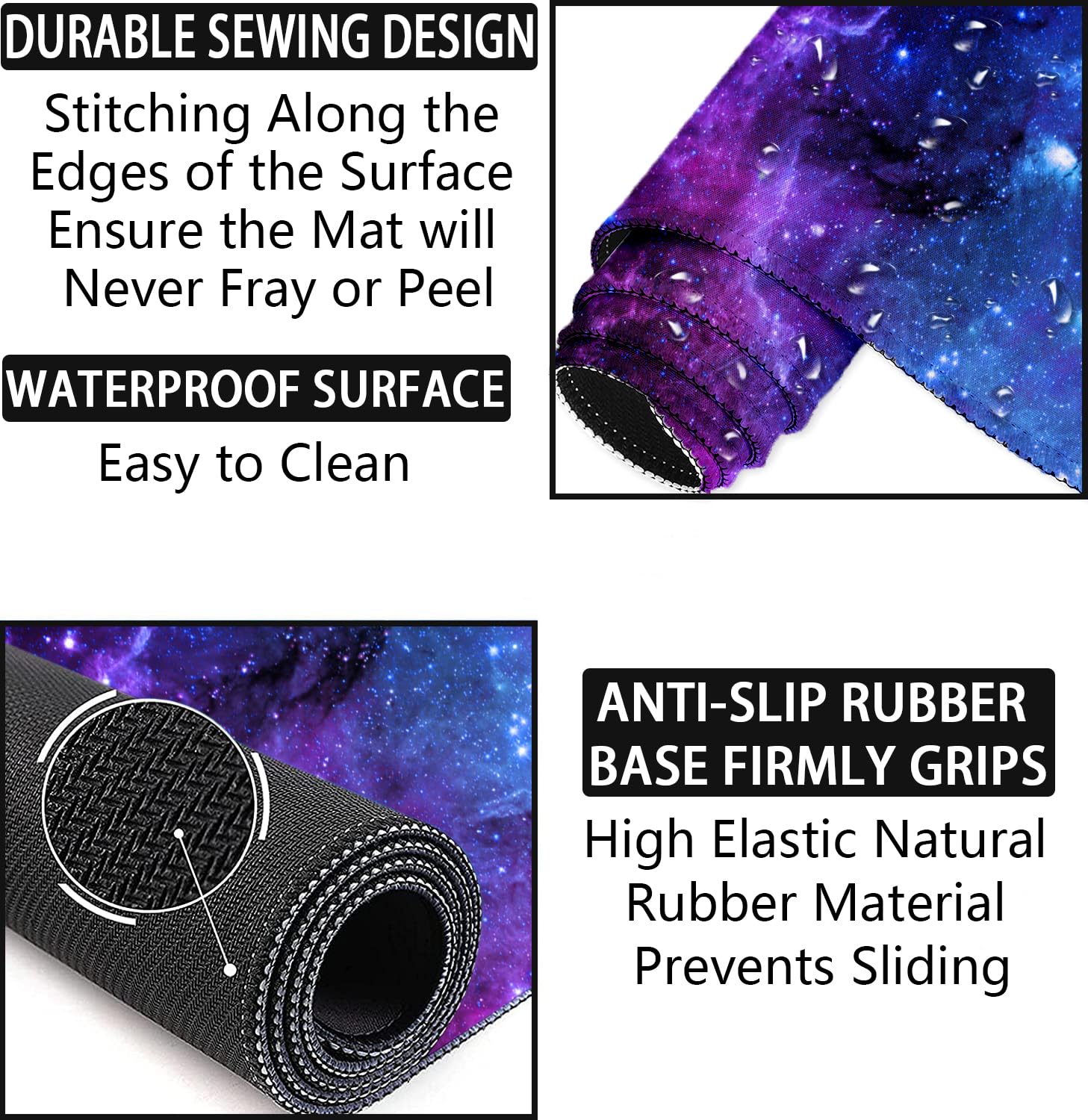 Premium Ergonomic Mouse Pad with Wrist Rest - Extra Large Gaming Desk Mat & Keyboard Pad Set (4-in-1) for Comfortable PC Work & Gaming - Perfect for Home Office, Computer Workstation & Esports Setup