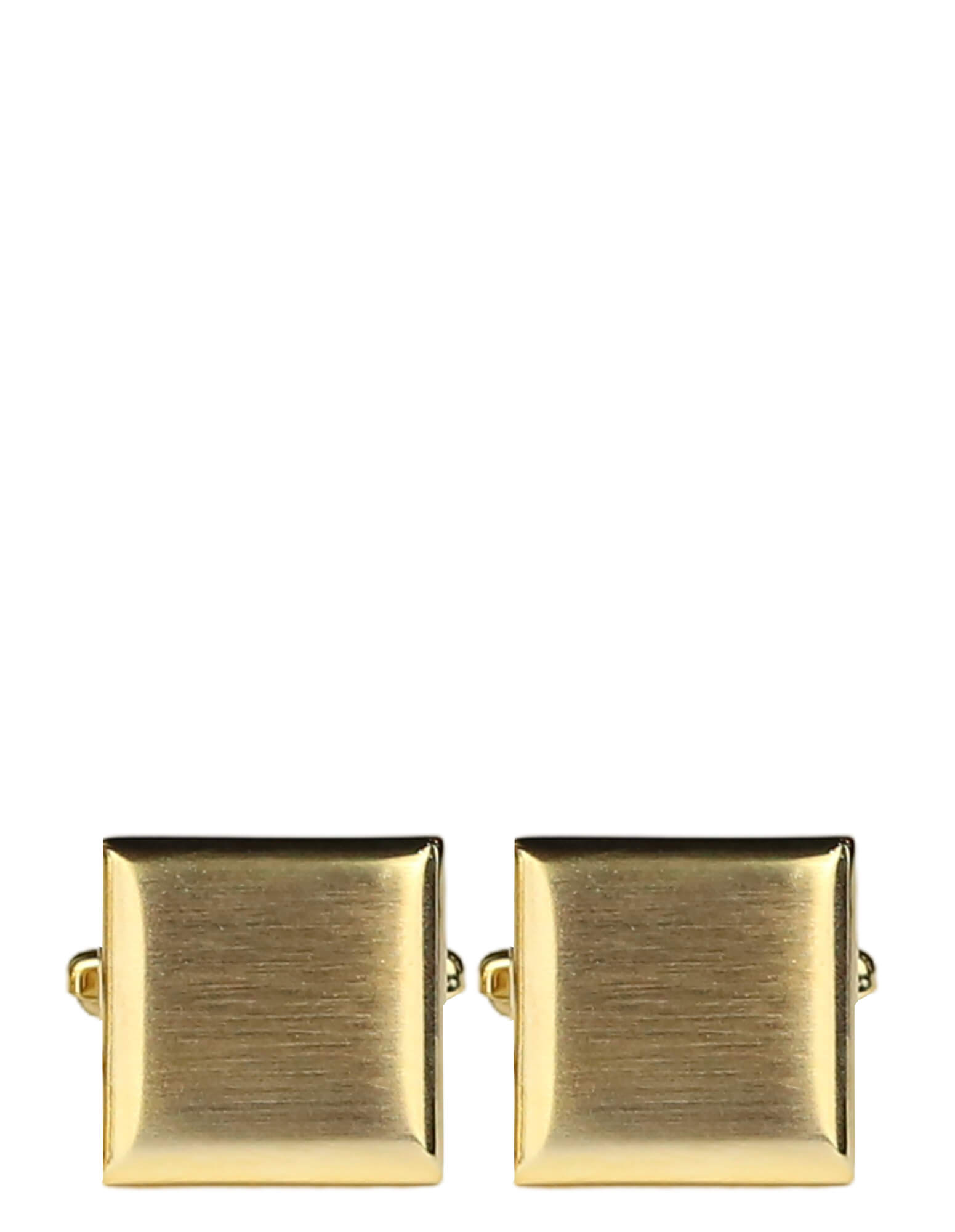 DÉCLIC Brushed Flat Square Cufflinks in Gold - Elegant Men's Dress Accessories for Weddings, Business Meetings & Formal Events