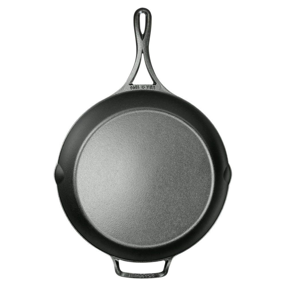 Premium Cast Iron BLACKLOCK Skillet 30cm - Heavy Duty Pre-Seasoned Frying Pan for Stovetop, Oven & Grill - Perfect for Searing Steaks, Baking Bread & Campfire Cooking