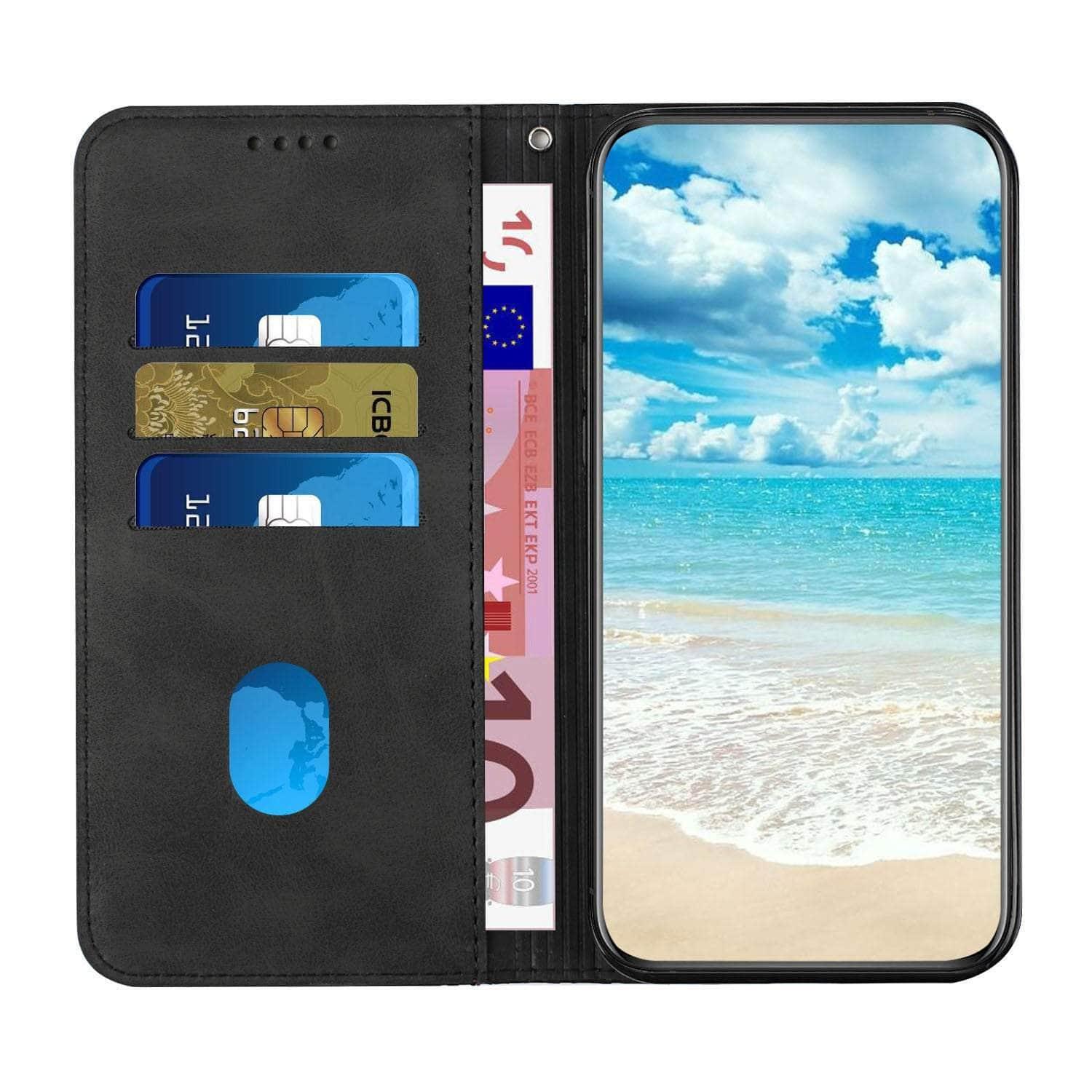 Samsung Galaxy S23 Plus Magnetic Leather Case - Premium Protection with Strong Magnetic Mount for Car & Home Use