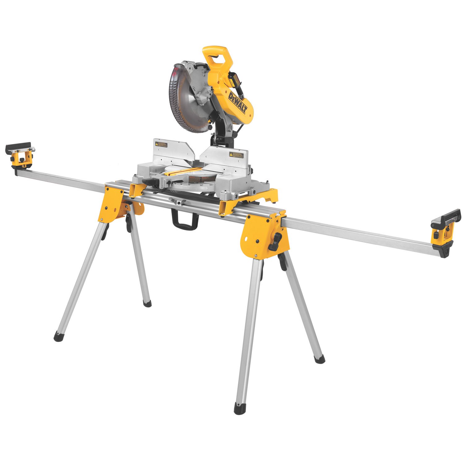 DEWALT 12-Inch Sliding Compound Miter Saw Stand with Crown Stops - Heavy Duty Portable Workbench Supports 500 lbs - Perfect for Construction Sites & DIY Woodworking Projects