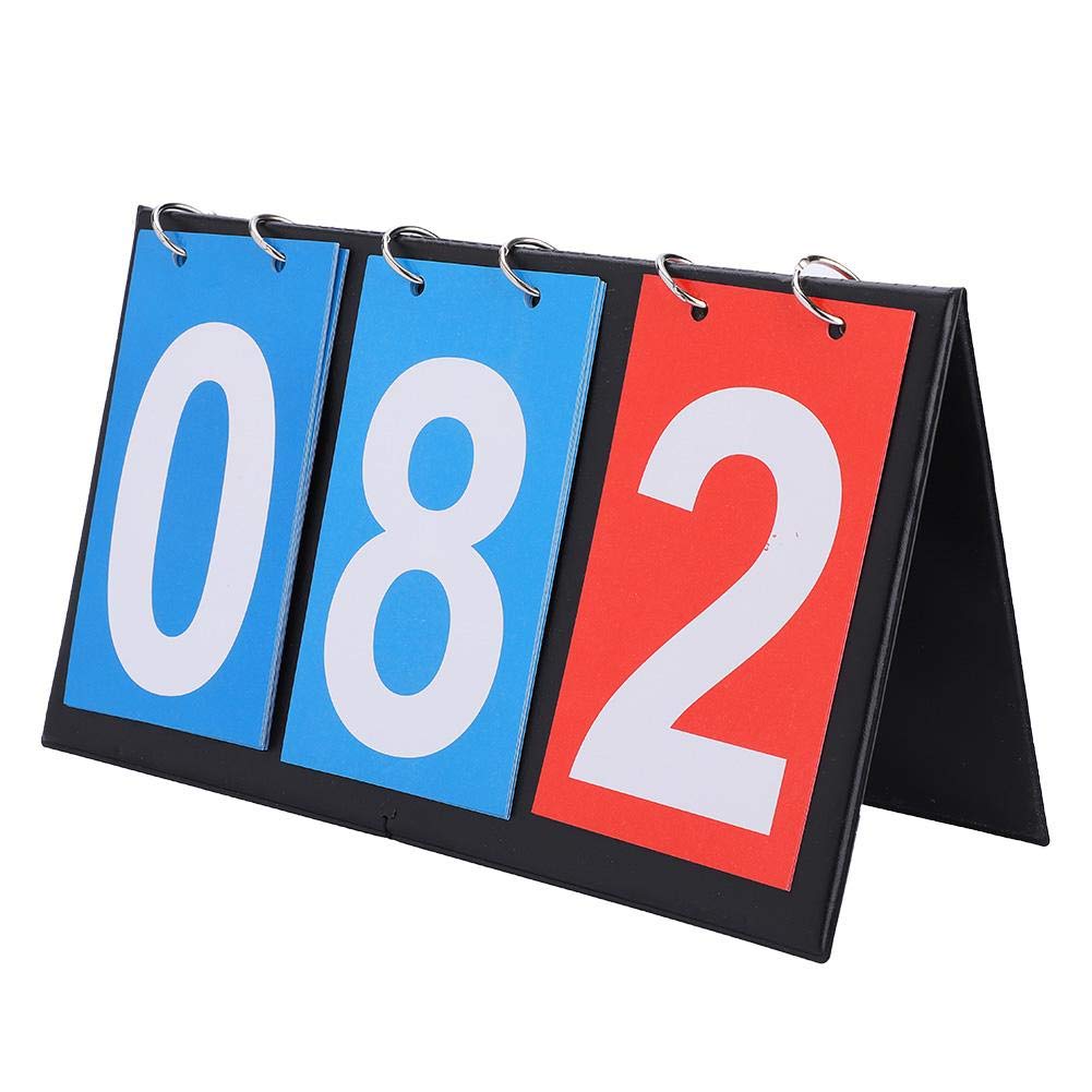 Portable 3-Digit Flip Sports Scoreboard - Red & Blue Score Counter for Table Tennis, Basketball, Volleyball | Perfect for Tournaments, Leagues & Home Games