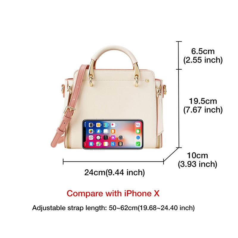Premium Women's Split Leather Handbags - Fashionable Crossbody & Shoulder Bags for Work, Travel & Everyday Use