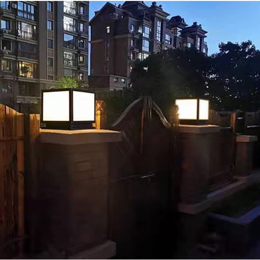 Home Zone Security Solar Post Cap Lights - Classic Solar Powered Outdoor Fence Lights with High Brightness LED for Garden, Deck & Patio - Fits 4x4, 5x5 & 6x6 Wooden Posts - Perfect for Pathway Lighting, Backyard Security & Landscape Decoration