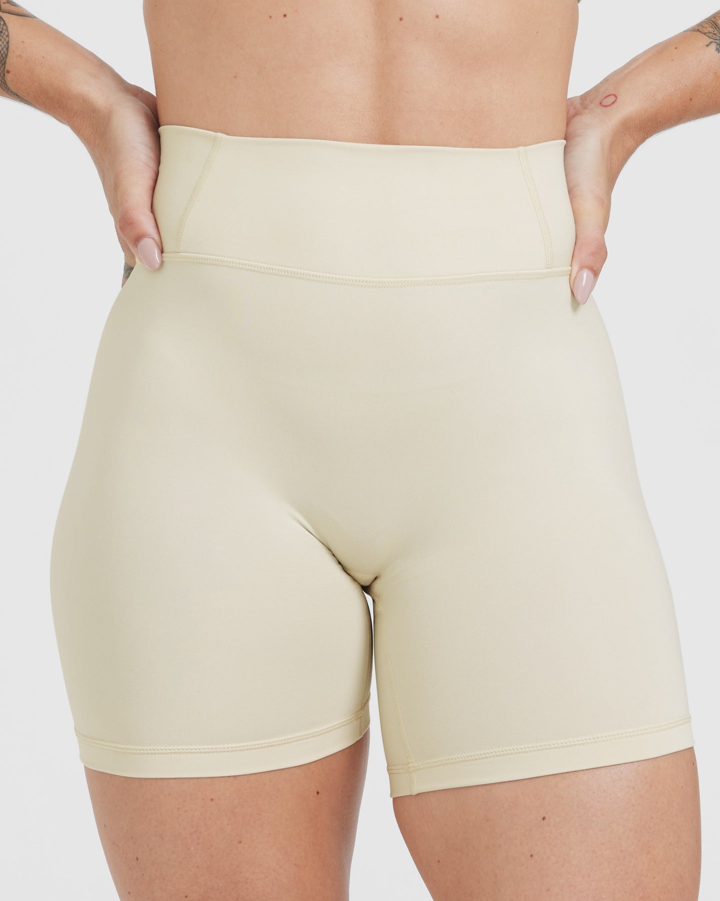 Timeless High Waisted Shorts for Women | 6-Inch Inseam | Vanilla Color | Perfect for Summer Outfits & Casual Wear