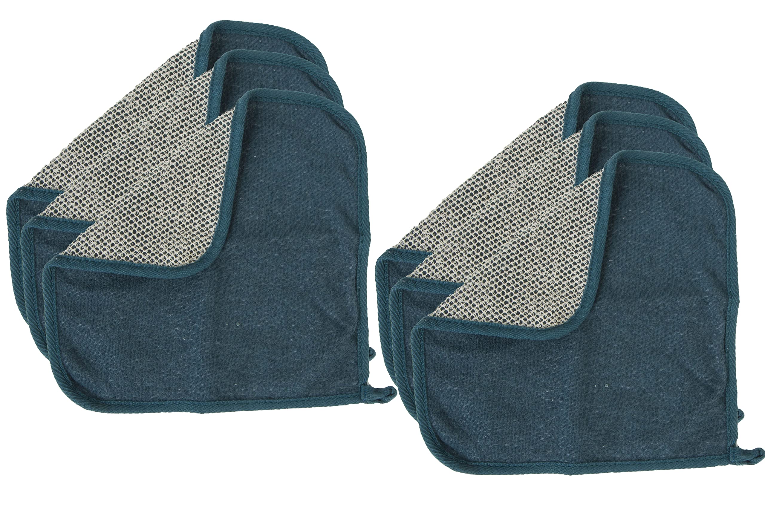 Paradiso 6-Pack Soft-Weave Wash Cloths - Premium Bath Towels for Face & Body, Gentle Exfoliation, Quick-Drying, Teal Blue - Perfect for Spa, Baby Care & Luxury Bathroom Essentials