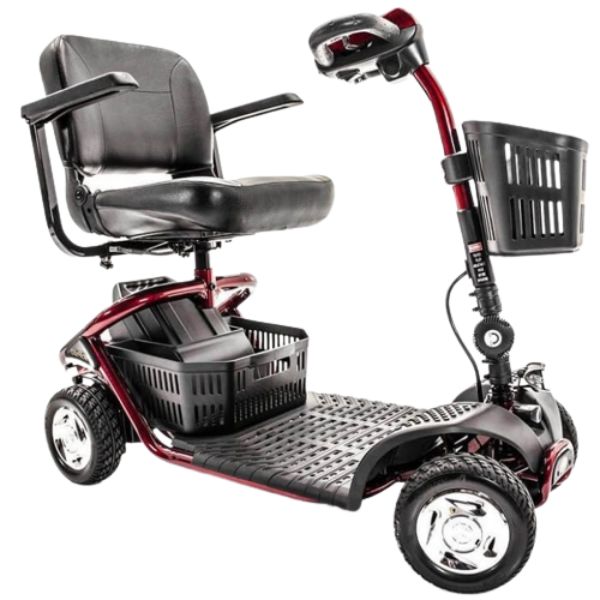 Golden Technologies LiteRider 4 Wheel Mobility Scooter GL141 - Lightweight Foldable Electric Scooter for Adults & Seniors - Indoor & Outdoor Use for Shopping, Travel, and Daily Mobility