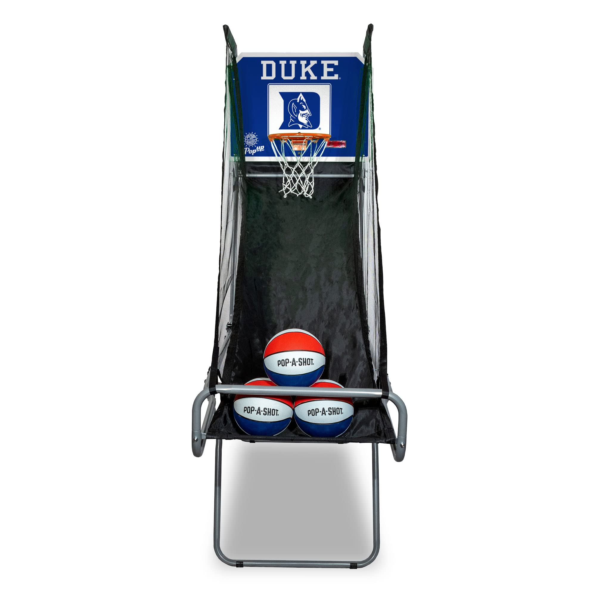Official NCAA Pop-Up Tailgate Basketball Game - Pop-A-Shot Portable Hoop with Duke Blue Devils Design | Perfect for Backyard, Parties & Outdoor Fun