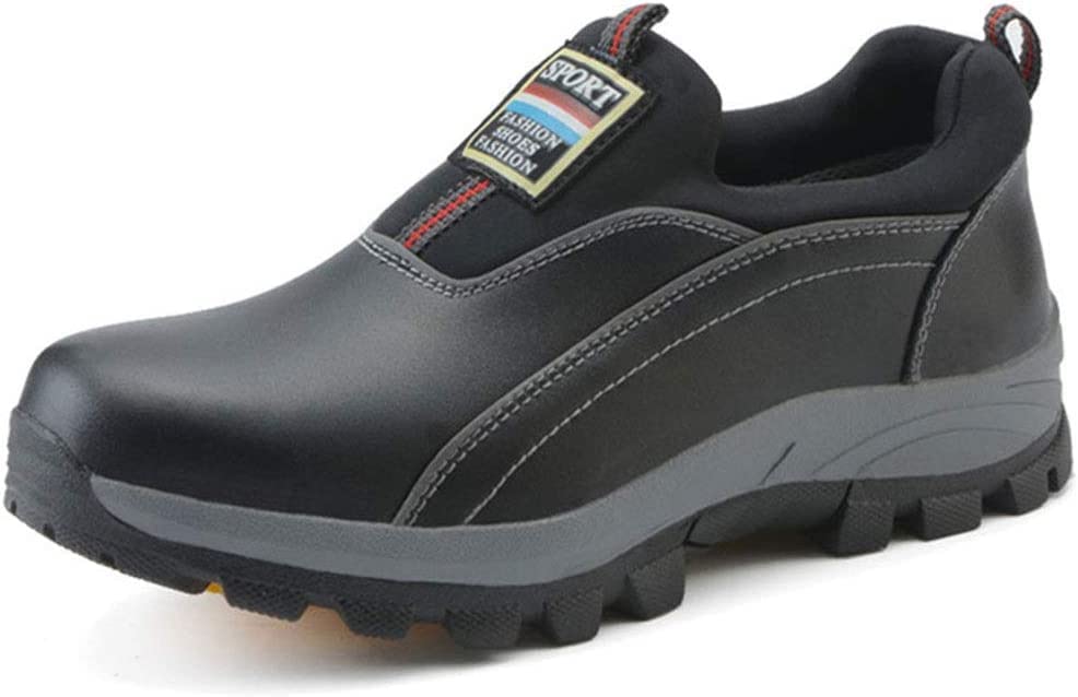 WANGZHENG Safety Work Boots for Men & Women - Steel Toe Industrial Construction Shoes, Lightweight Trekking Sneakers with Toe Protection (Black, EU 44) - Perfect for Construction Sites, Warehouses & Outdoor Work