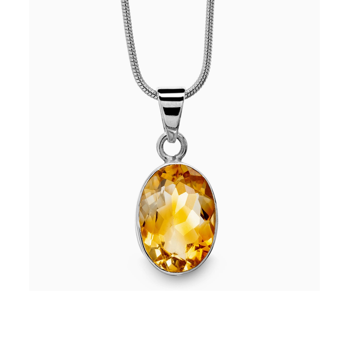 Natural Citrine Gemstone Pendant Necklace for Women - Healing Crystal Jewelry for Positive Energy & Protection - Perfect for Meditation, Yoga & Everyday Wear