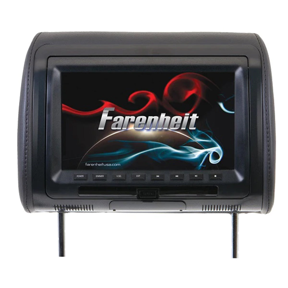 Farenheit HRD 91CC 9 Inch LCD DVD Player - Universal Car Headrest Replacement for Vehicles - Perfect for Road Trips, Family Travel & Kids Entertainment