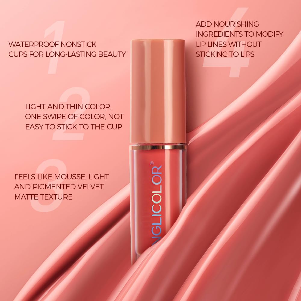 Anglicolor Long-Lasting Lip Gloss Set - 12 Highly Pigmented Vegan & Cruelty-Free Lipsticks, Non-Stick Cup, Smooth Application, No Flaking - Perfect for Daily Wear, Parties & Special Occasions (12PCS)