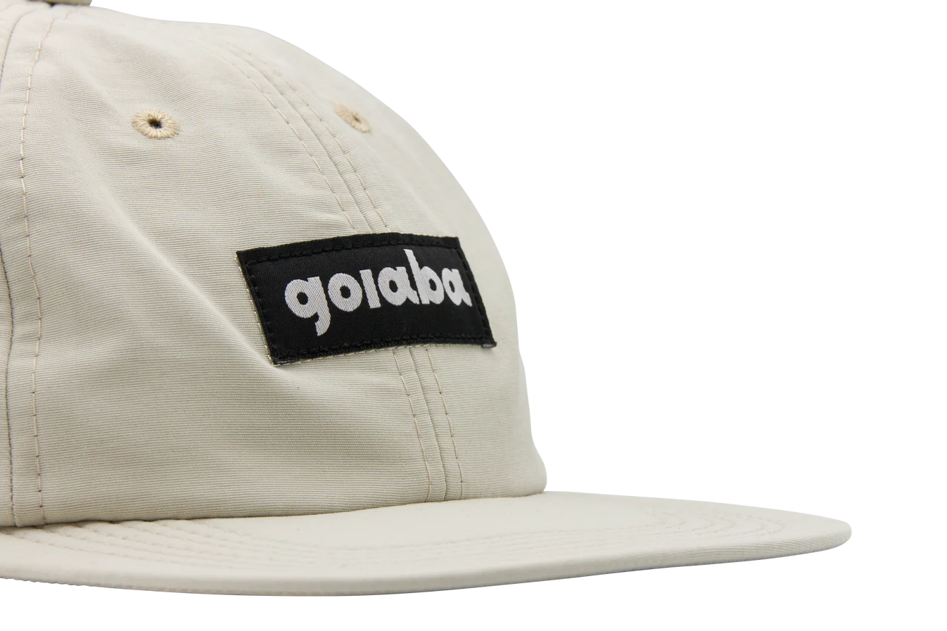 Goiaba E.C 6 Panel Nylon Hat for Men & Women - Lightweight Beige Baseball Cap for Outdoor Activities, Running, Hiking, and Travel