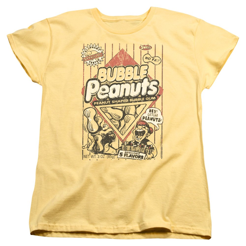 Trevco Dubble Bubble Bubble Peanuts Women's T-Shirt - Funny Graphic Tee for Casual Wear & Gifts