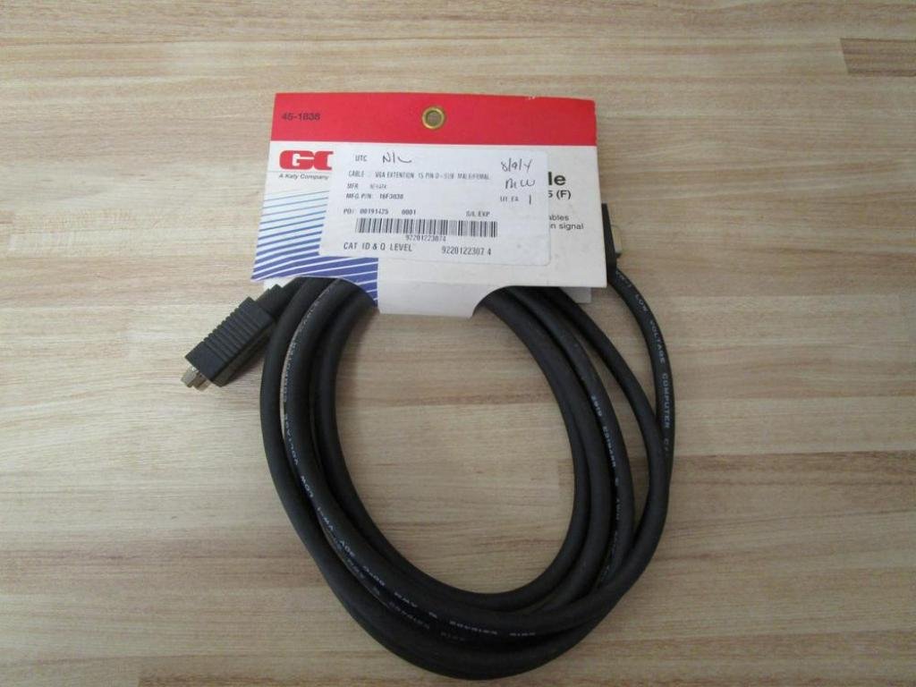 10FT Black VGA Monitor Cable for PC & TV Video Connection