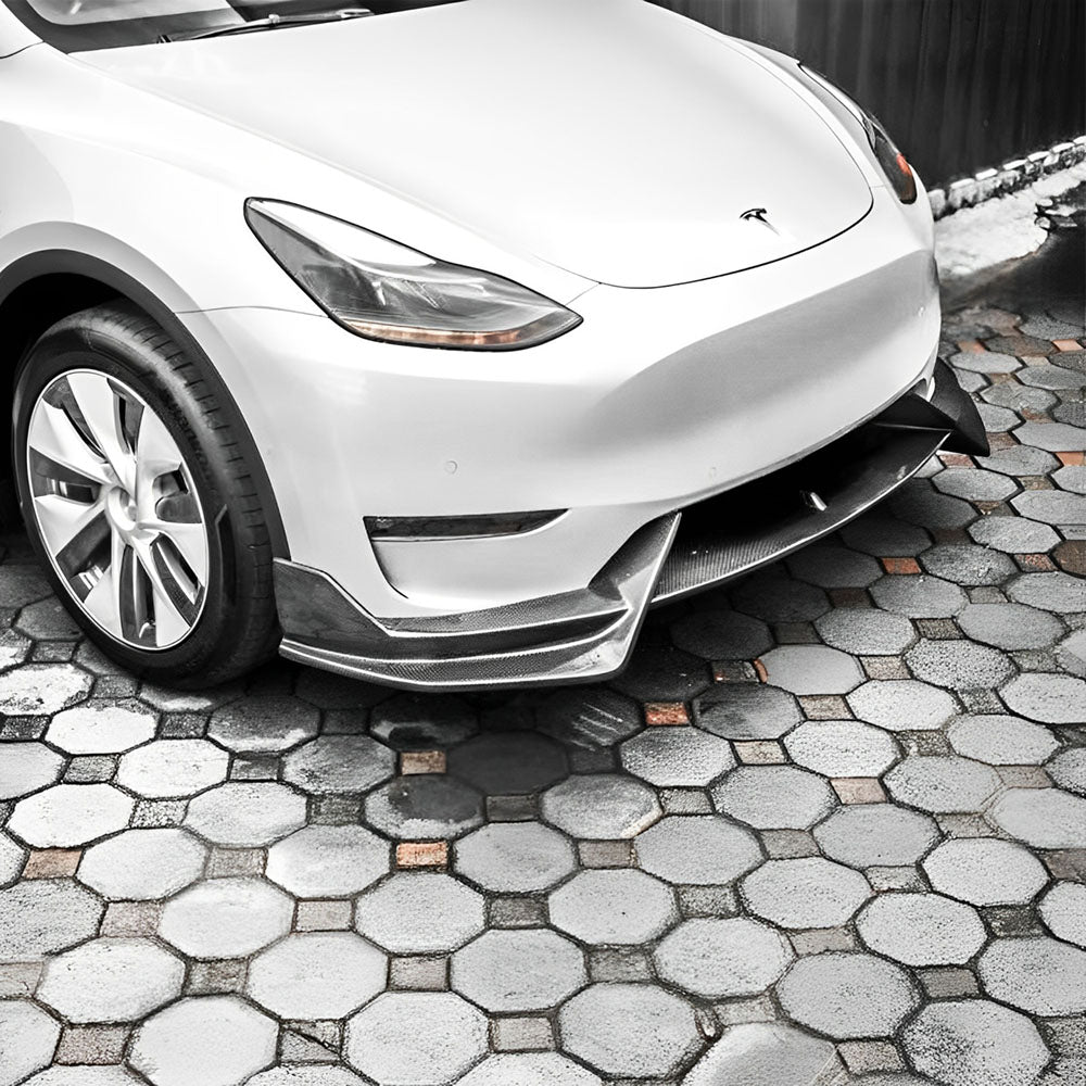 Model Y Front Lip Spoiler Body Kit - Premium ABS Aerodynamic Upgrade for Tesla Model Y (2020-2025) | UV Resistant & Durable | Enhances Sporty Look & Performance for Street & Track Driving