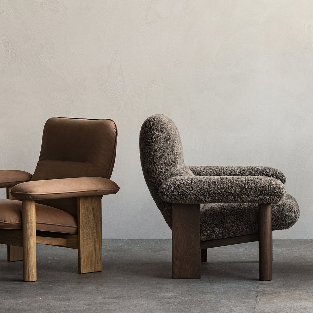 Brasilia Lounge Chair - Mid Century Modern Accent Chair for Living Room, Bedroom & Office - Comfortable Upholstered Armchair with Wooden Legs - Perfect for Relaxing, Reading & Lounging