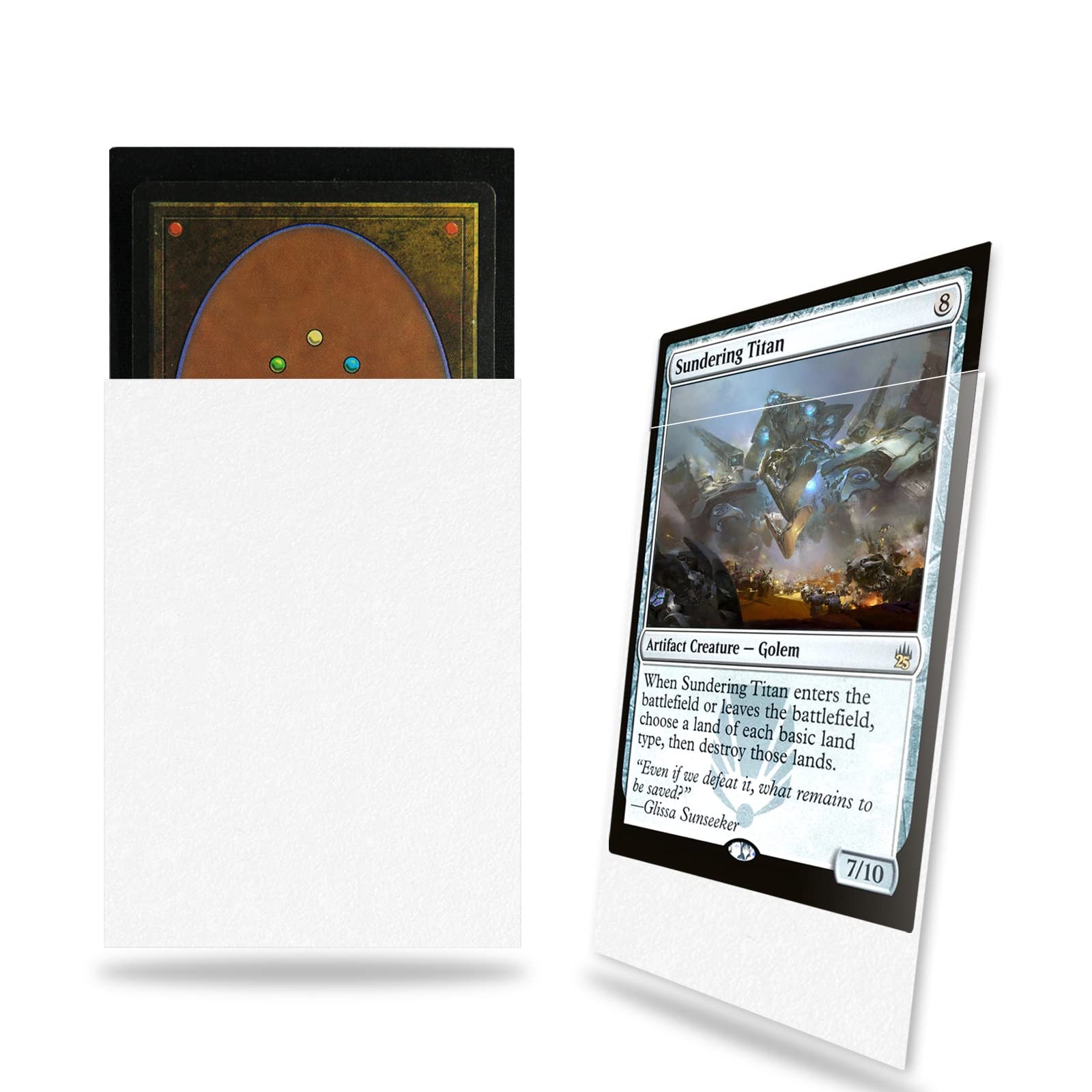 Premium Matte White MTG Card Sleeves 200 Pack - Standard Size Durable Trading Card Protectors with Anti-Slip Finish for Magic The Gathering, Pokemon, Yu-Gi-Oh & Collectible Cards - Perfect for Tournaments, Game Nights & Card Collection Storage by Fabmaker