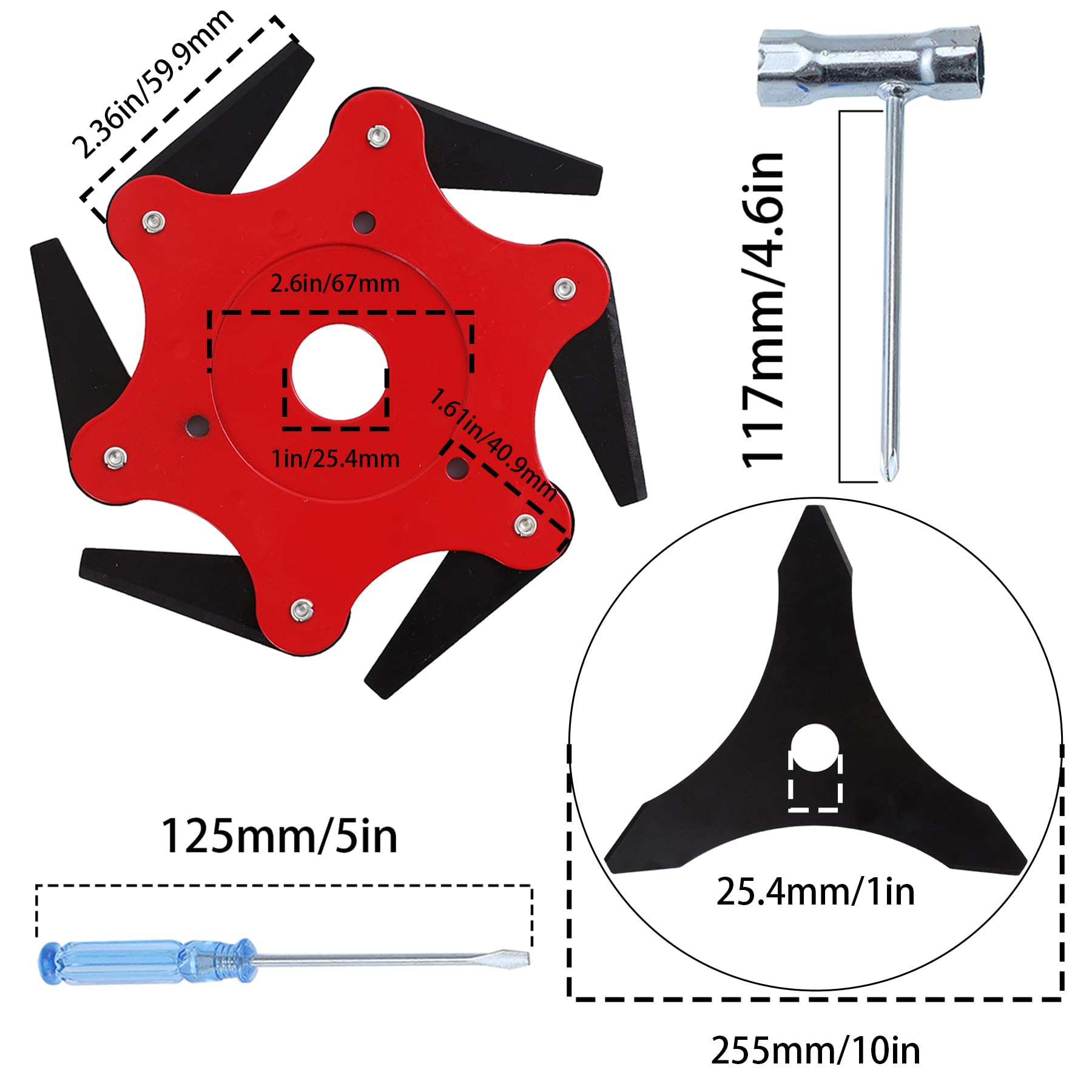 6 Steel Razor Trimmer Head & 10