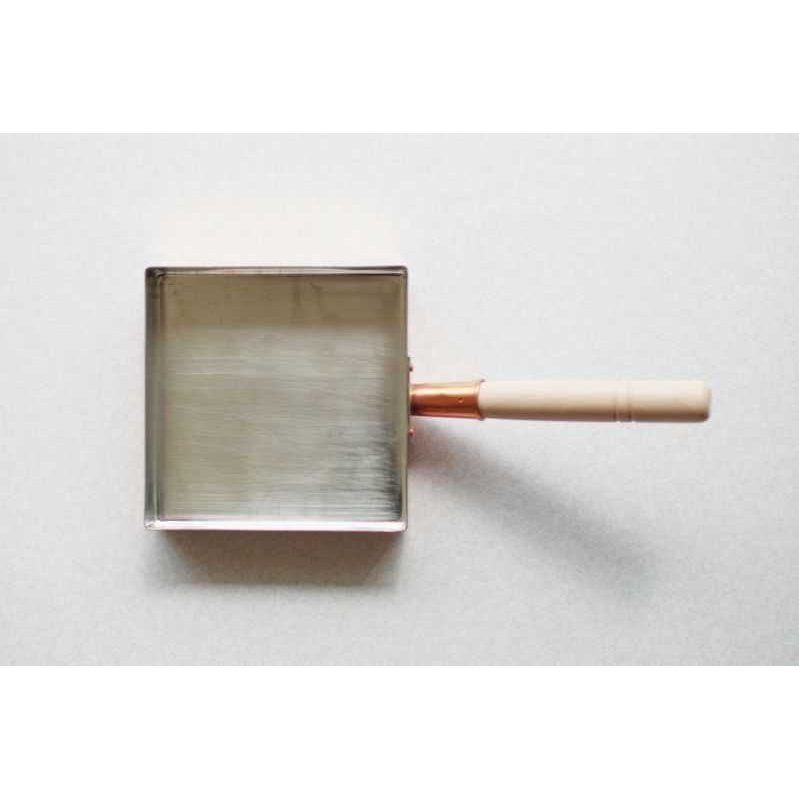 Marushin Kanto Type Square Tamagoyaki Omelette Copper Pan 18x18cm - Professional Japanese Egg Frying Pan for Perfect Omelets & Sushi Rolls - Ideal for Home Cooking & Restaurant Use