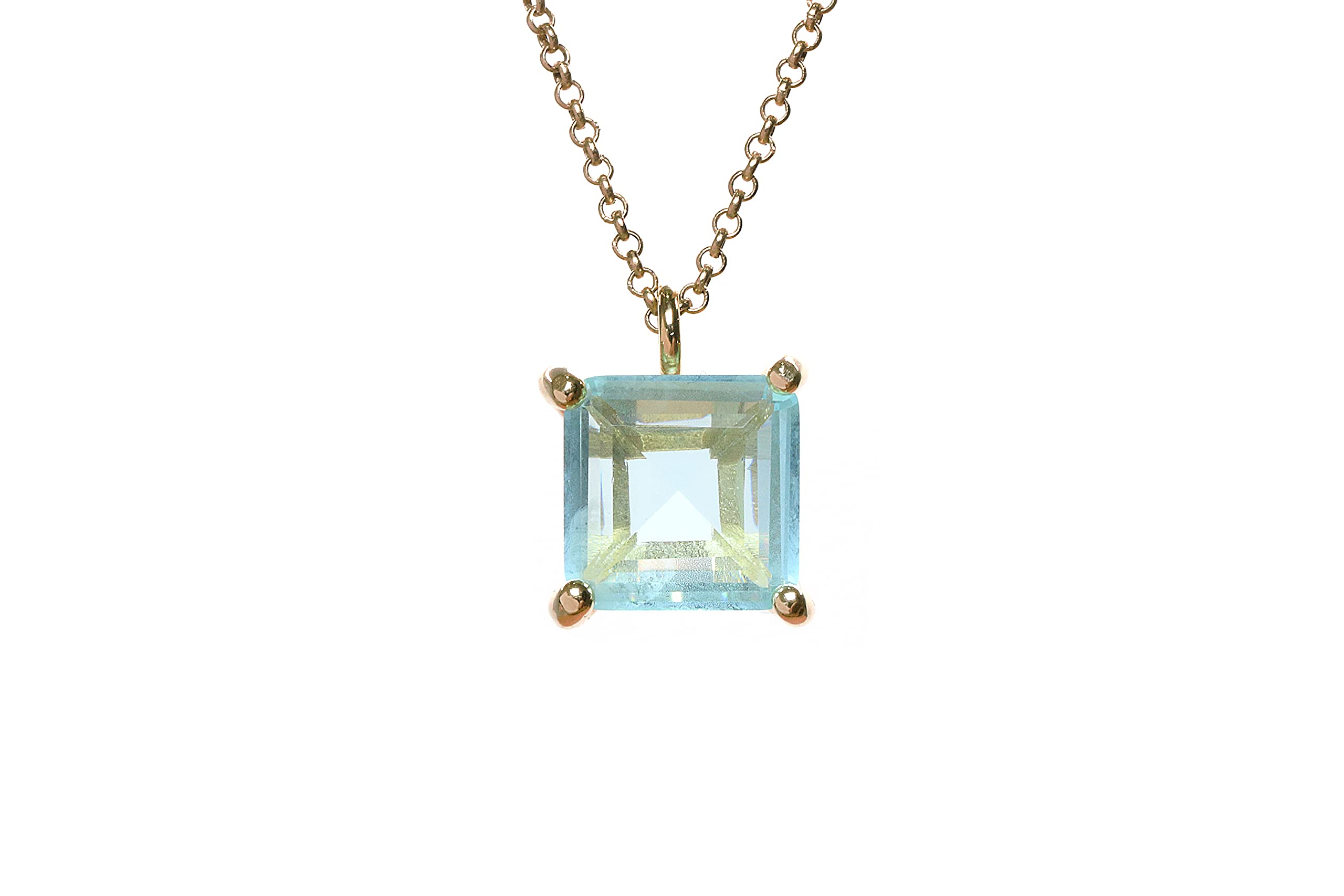 Sparkly Blue Topaz Necklace for Women - November Birthstone Jewelry Gift with Branded Box | Elegant Custom Gemstone Necklace for Parties, Weddings & Special Occasions