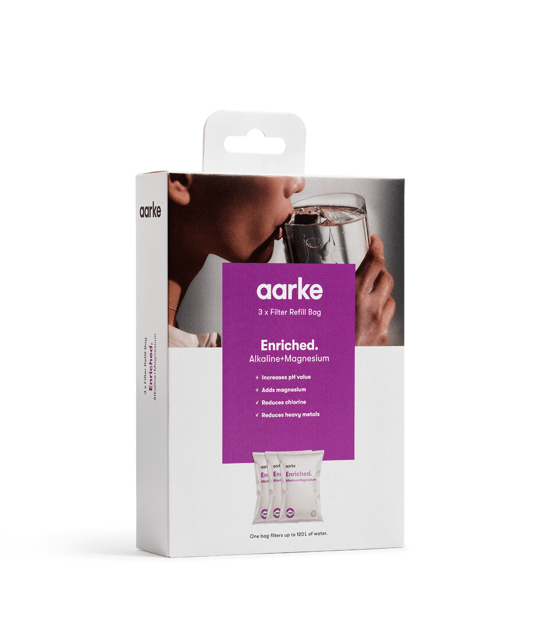 Aarke Water Purifier Filter Refill (3-Pack) - Premium Carbon Filtration for Cleaner, Better-Tasting Water - Perfect for Home, Office & Travel Use