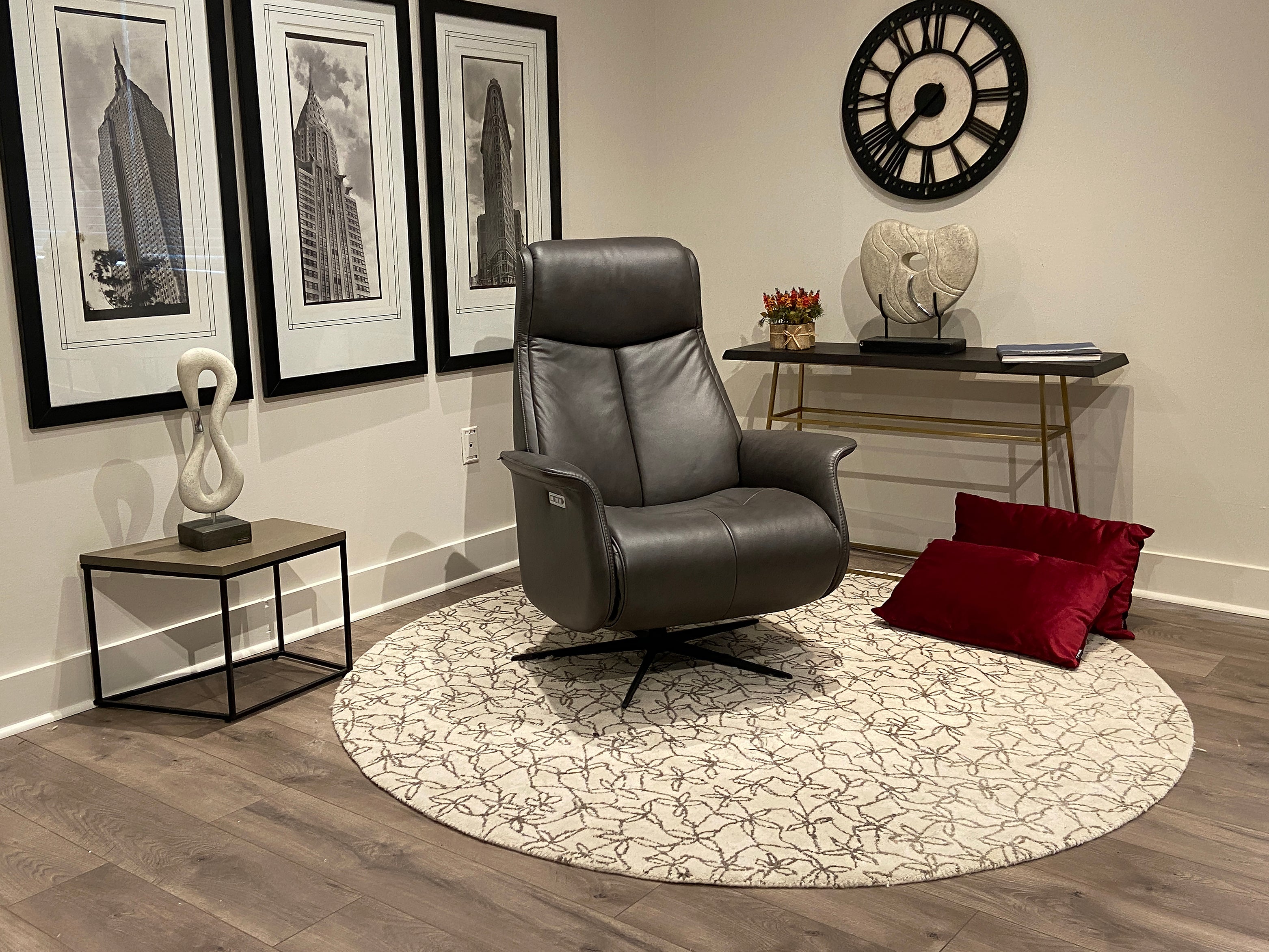Fjords Jakob Power Recliner Chair with Battery - Comfortable Electric Reclining Sofa for Living Room, Home Theater & Relaxation