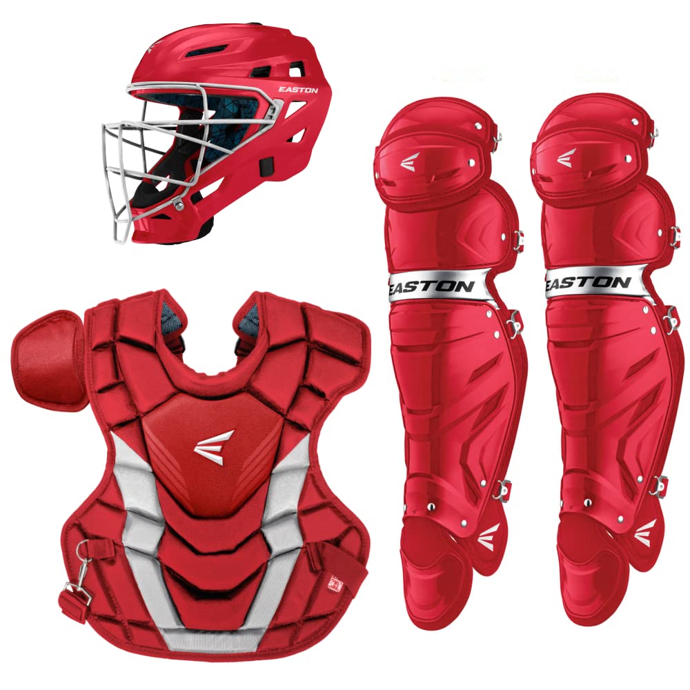 Easton GAMETIME 2.0 Baseball Catcher's Gear Set - NOCSAE Approved Youth/Intermediate/Adult Protective Equipment in Multiple Colors | Perfect for Training, Games & Team Sports