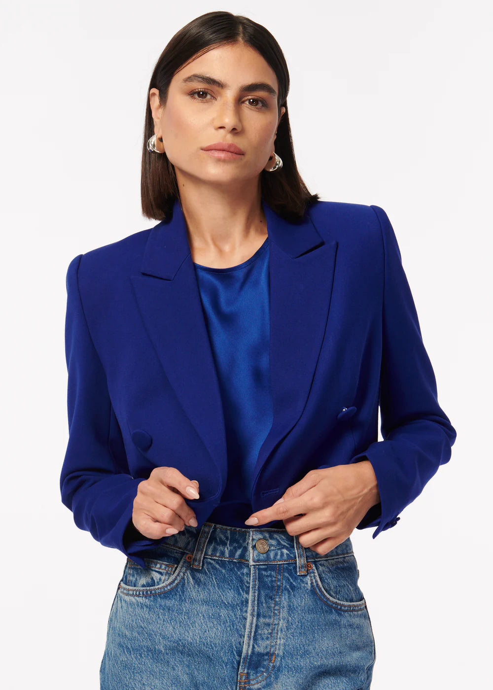 Floriana Cami Lapis - Women's Elegant Sleeveless V-Neck Camisole Top for Casual Wear, Date Night & Layering
