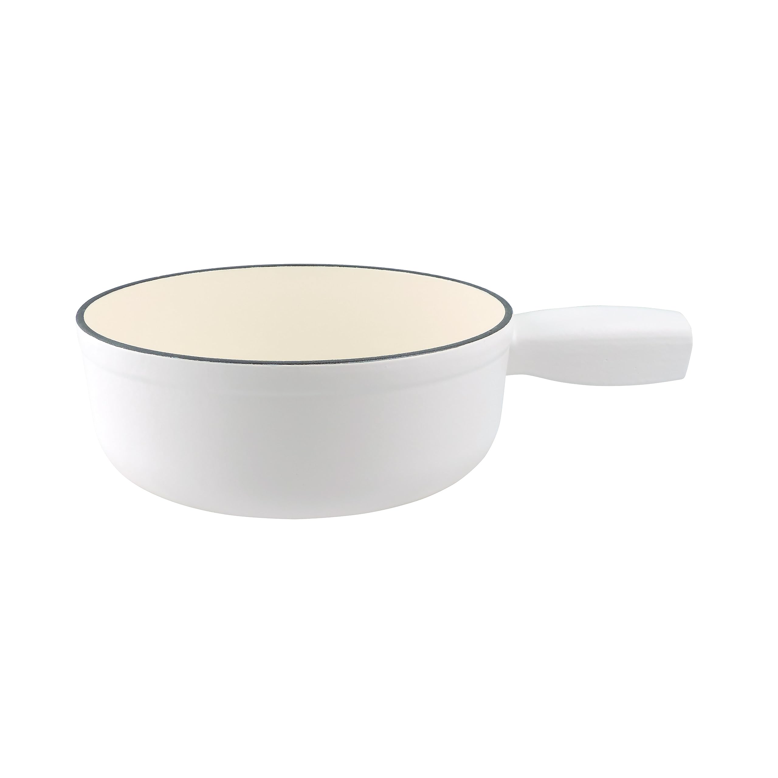 Swissmar Lugano 9-Piece Cast Iron Fondue Set - Matte White | Premium Cheese & Chocolate Fondue Pot for Parties, Romantic Dinners & Family Gatherings