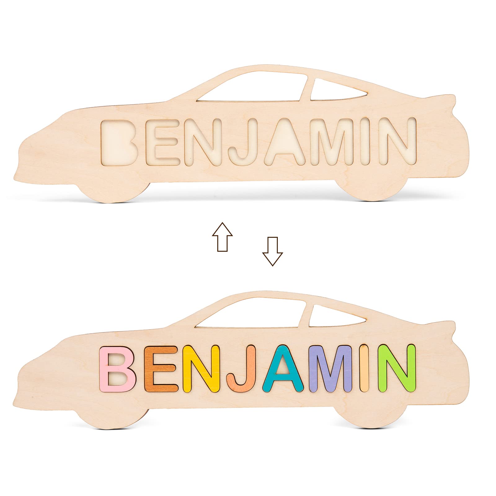 Personalized Wooden Name Puzzle - Educational Gift for Kids, Baby Boy & Girl - Perfect for Christmas & Birthday