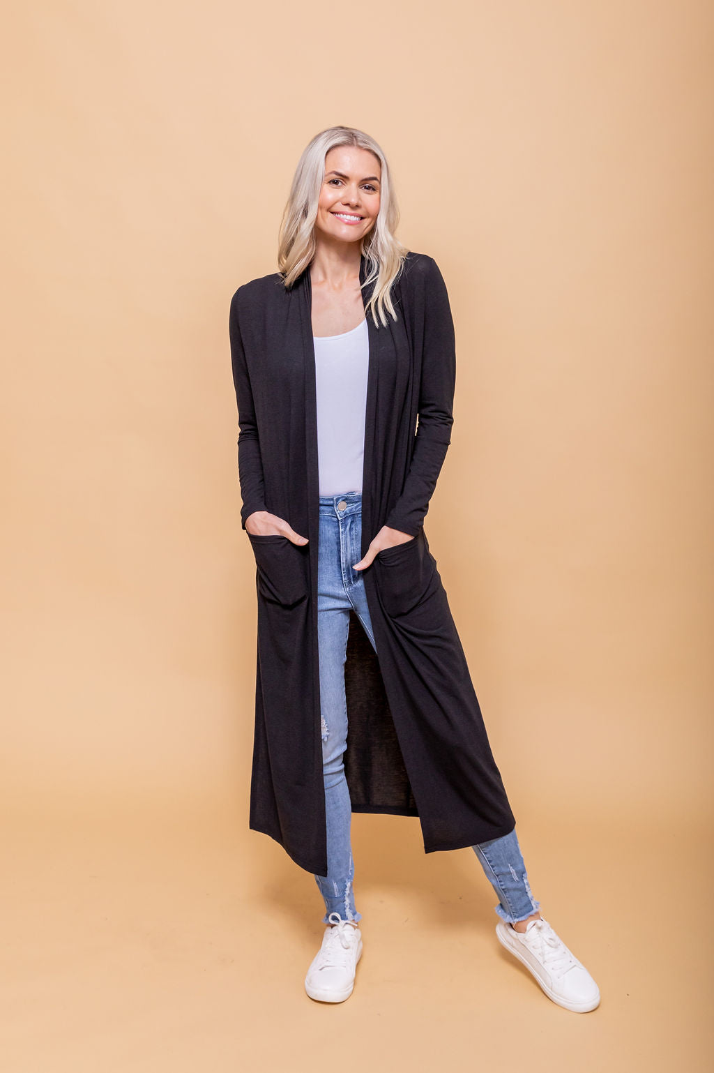 Black Jane Cardigan for Women - Cozy Knit Sweater for Fall & Winter - Perfect for Office, Casual Outfits and Layering