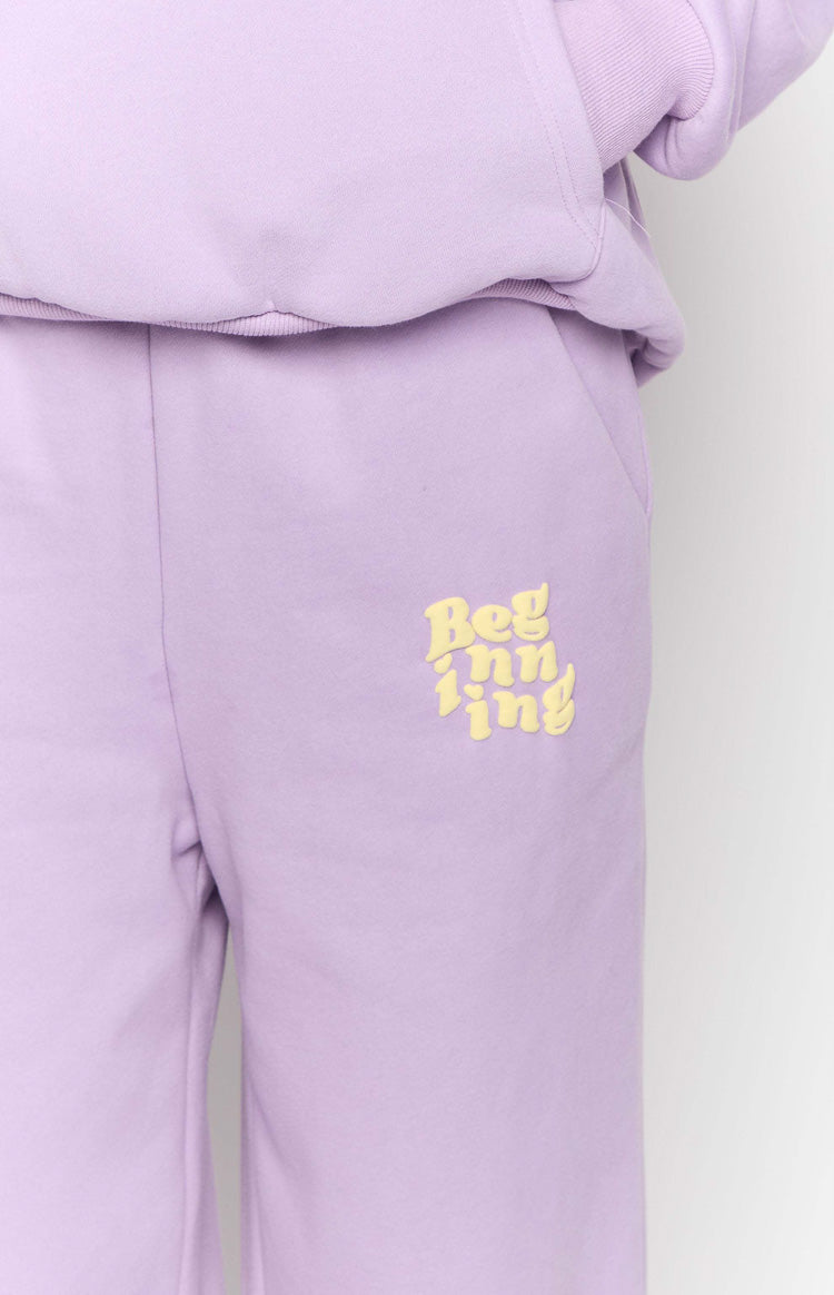 Beginning Purple Snuggle Track Pants - Soft & Comfortable Women's Joggers for Lounge, Yoga & Running | Cozy Casual Wear