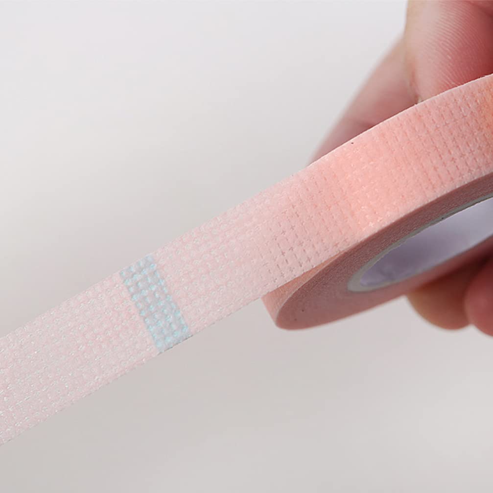 iplusmile 6 Pcs Pink Eyelash Extension Tape - Non-Woven Fabric Lash Tapes for Professional Makeup, False Eyelash Application & Beauty Salon Use - Perfect for DIY Eyelash Extensions, Makeup Artists & Cosmetics Enthusiasts