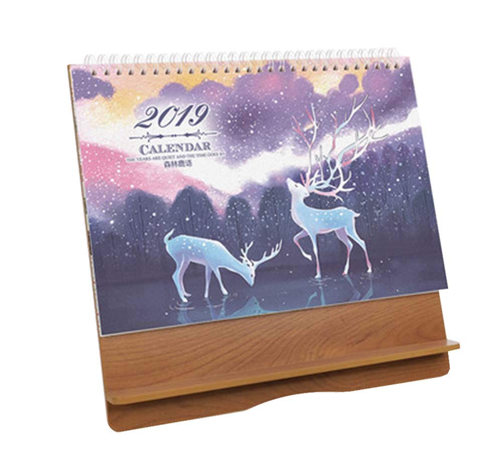 2019 Cute Desktop Calendar with Memo Planner - Stylish Office & Home Desk Organizer for Daily Planning, Scheduling & Note Taking