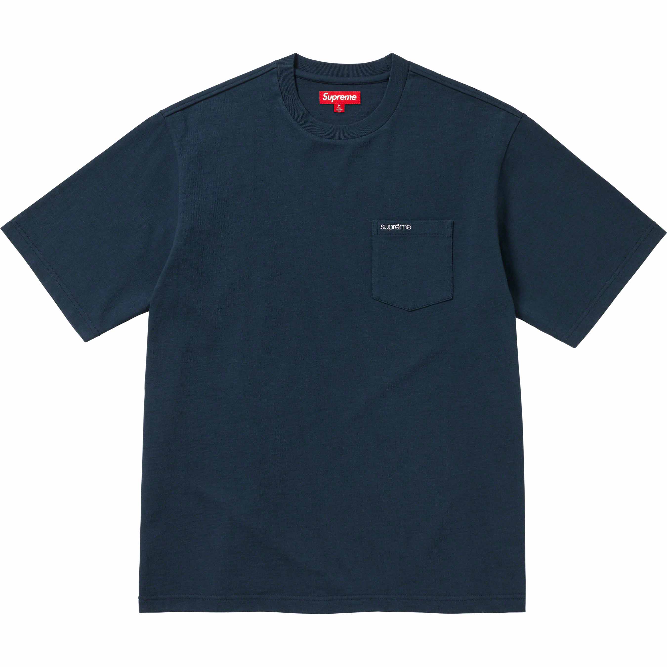 SUPREME 23FW Spring Summer Pocket Tee - Men's Casual Short Sleeve T-Shirt with Chest Pocket for Streetwear & Everyday Wear